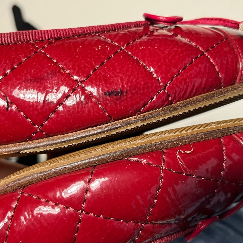 Chanel Burgundy Women's Ballet Flats - Picture 6 of 12